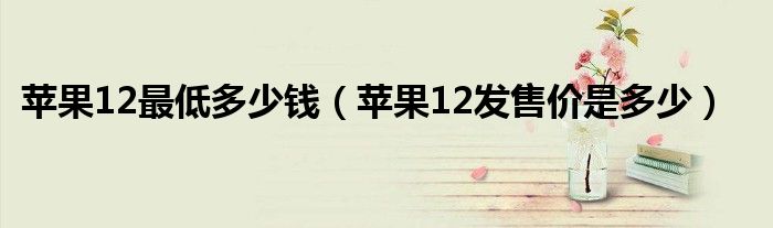 苹果12最低多少钱（苹果12发售价是多少）