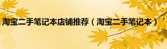 淘宝二手笔记本店铺推荐（淘宝二手笔记本）